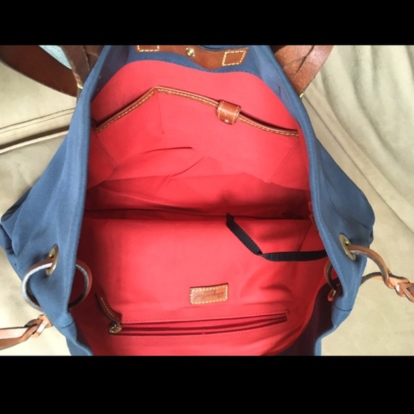 Dooney & Bourke Navy Nylon Shopper - Picture 6 of 9